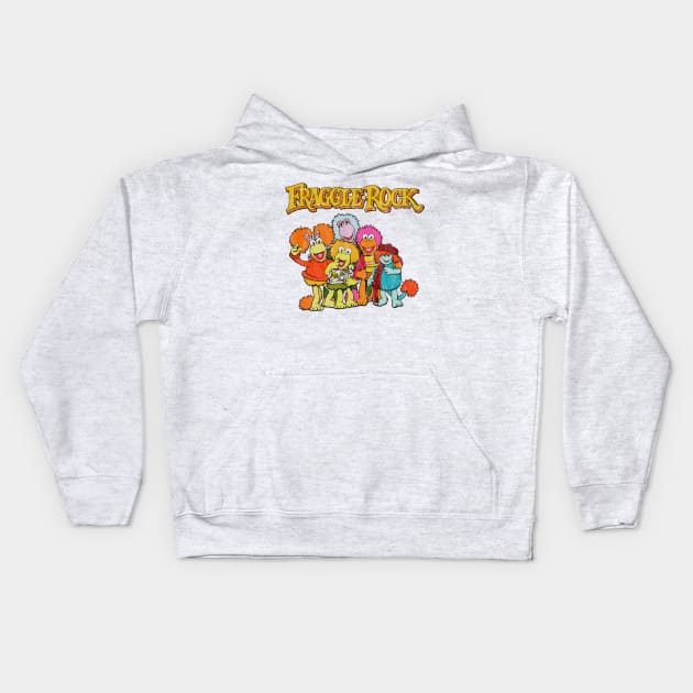 Vintage Fraggle Rock Kids Hoodie by OniSide